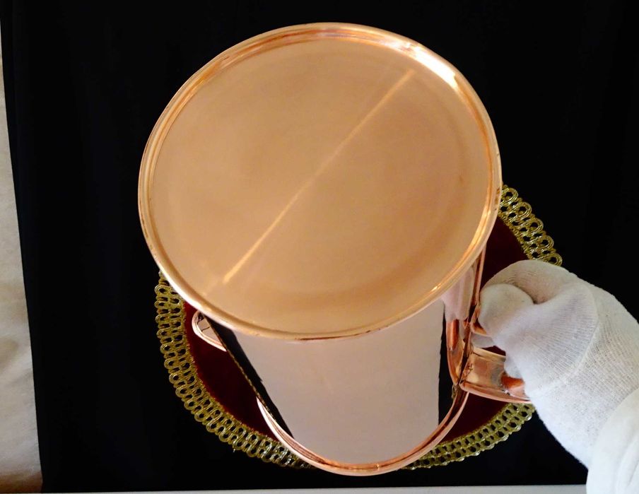 Медна чаша,медна кана,меден чайник,чиста червена мед.