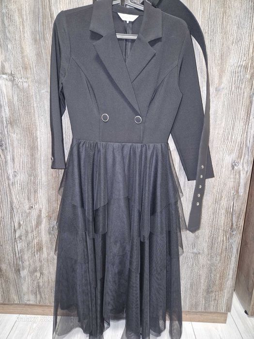 Платье пиджак с вуалью