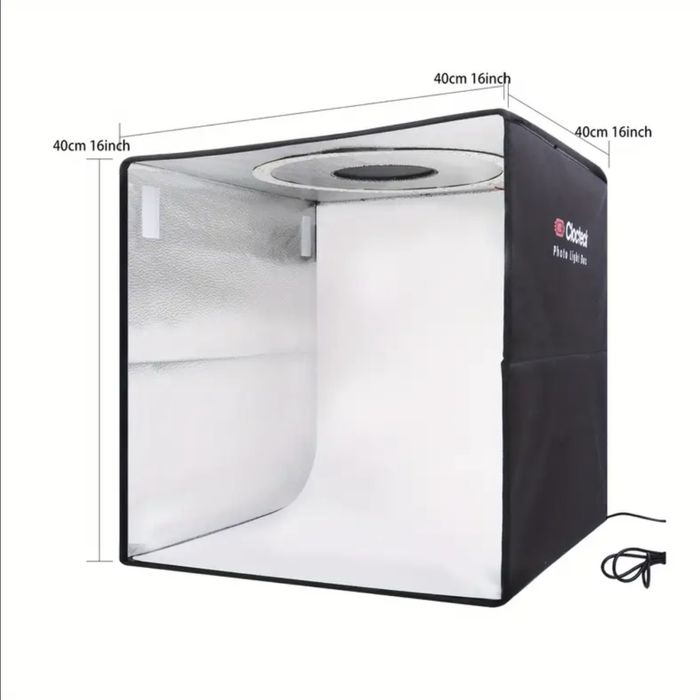 ТОП ПРОДУКТ! Голяма LED кутия за професионални снимки – 40x40x40 см