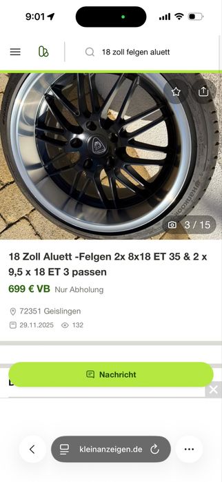 Vand jante Aluett r18