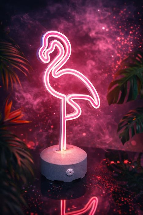 Неоновый светильник настольный