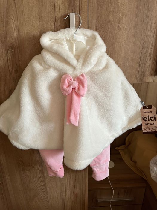 Бебешки комплект с бяло болеро - 3 части