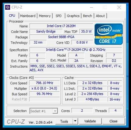 Лаптоп Dell E6420 14.1 HD Intel Core I7 -2640M 8gb