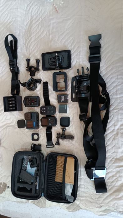 GoPro Hero 12 Black + Пълен комплект (Telesin хъб, ND филтри, Дистанци