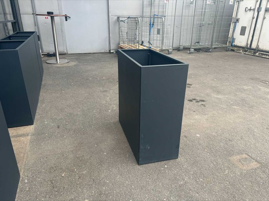 Jardiniere ghivece dreptunghiulare reglabile din tabla H 80 cm