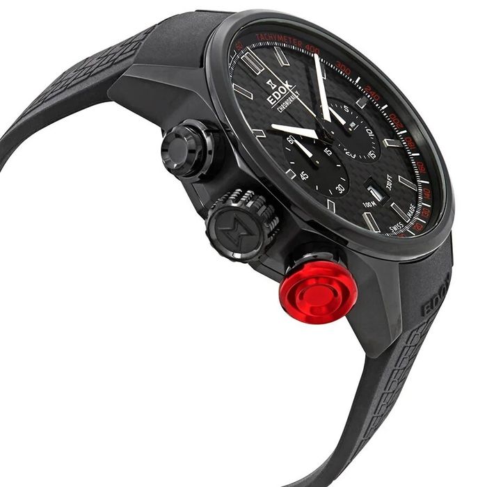 Edox Chronorally Black Dial Men's