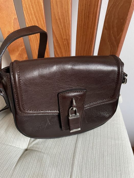 Малка дамска чанта Massimo Dutti оригинал естествена кожа