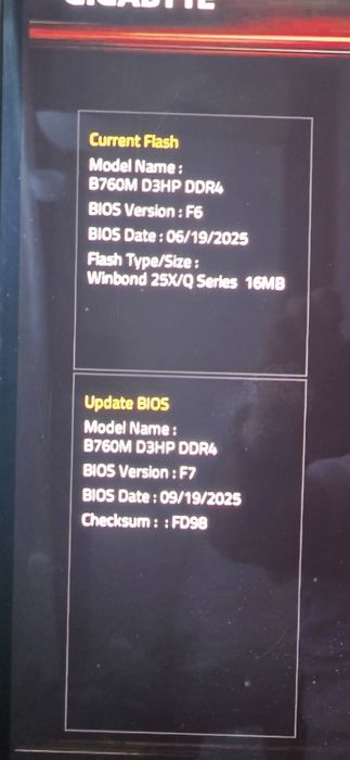 Memorie  ram DDR4,-3600MHz, CL16 si GIGABYTE B760M D3HP schimb ddr 5