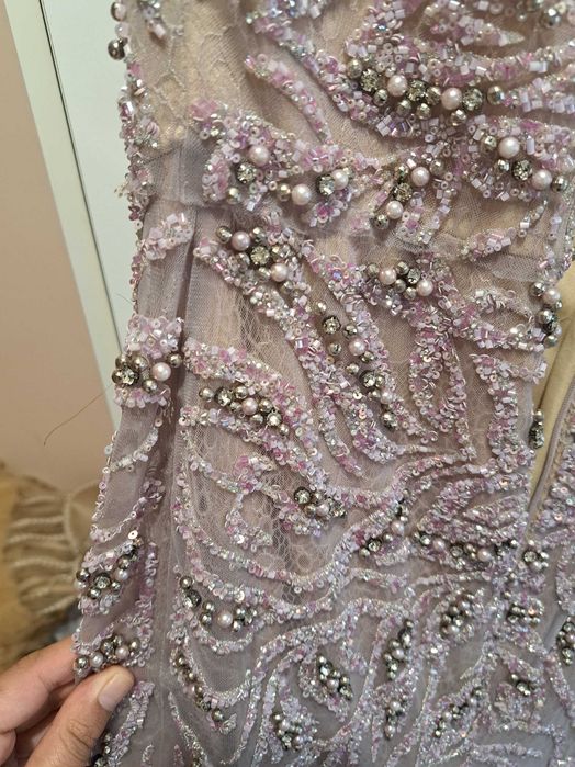 Офицална Рокля в лилав цвят