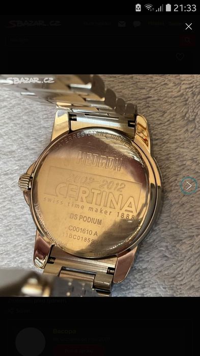 Часы Certina DS podium 100m/330ft