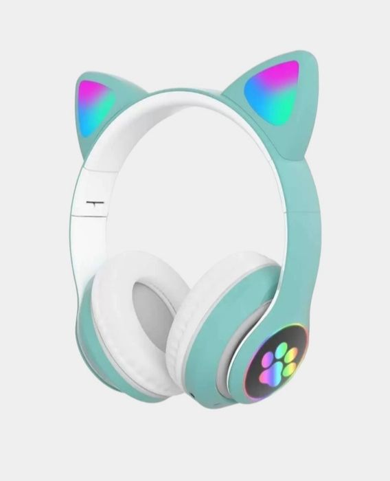 Беспроводные наушники светящимися кошачьими ушками