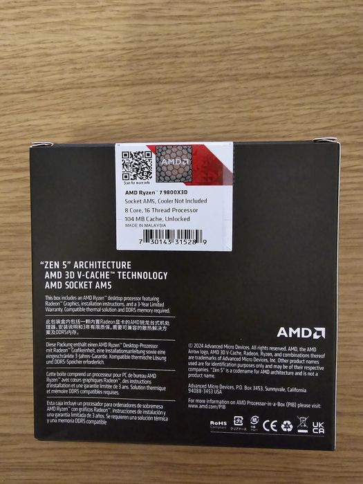 Ryzen 7 9800x3D SIGILAT!