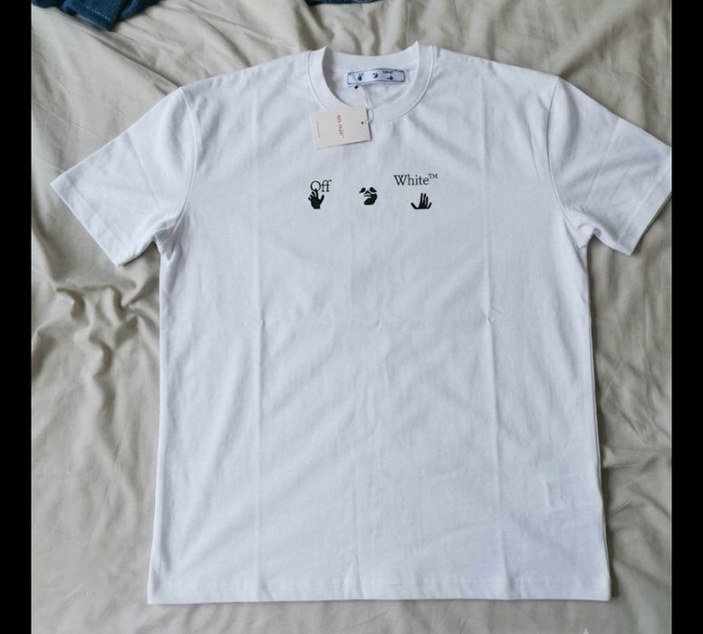 Tricou alb Off-White nou, cu eticheta. Calitate premium. Marimi M, L si Xl  si xxl