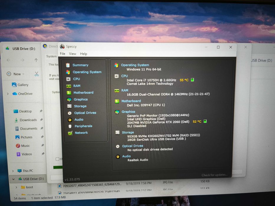 laptop gaming dell G5 5500 i7 10750h 16gb rtx 2060 144hz