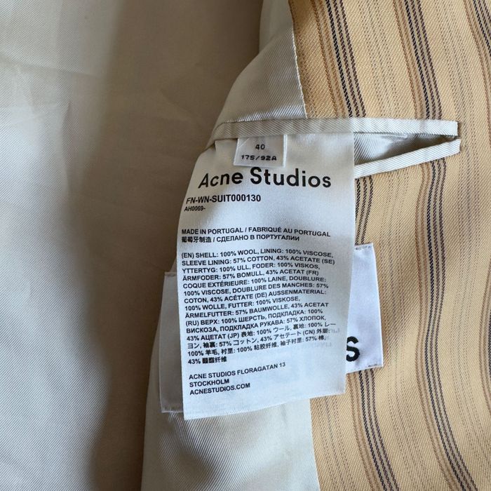 Дамско сако Acne studios striped wool blazer