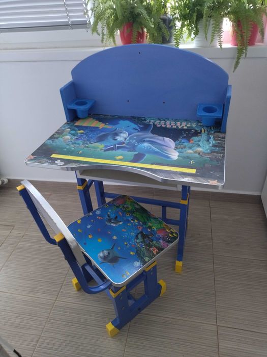 Birou cu scaun set pentru copii biblioteca masa cu scaun