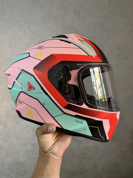 Шлем для девушек розовый shlem moto