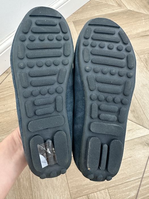 Pantofi / mocasini baieti, albastru, piele intoarsa, noi, nepurtati