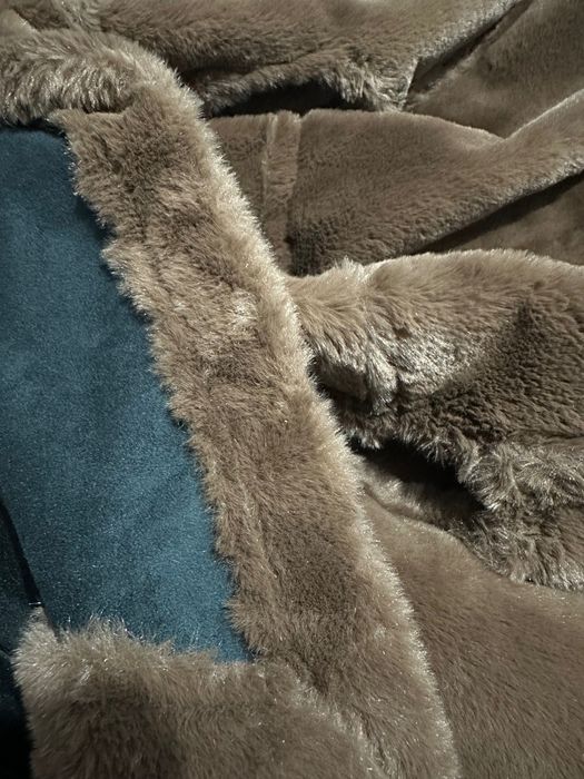 Дамско марково зимно яке хс/с/м, черен велур с подплата в шоколад