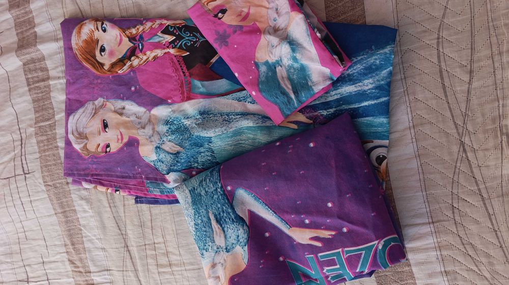 Спално бельо,спален комплект за единично легло Замръзналото кралство