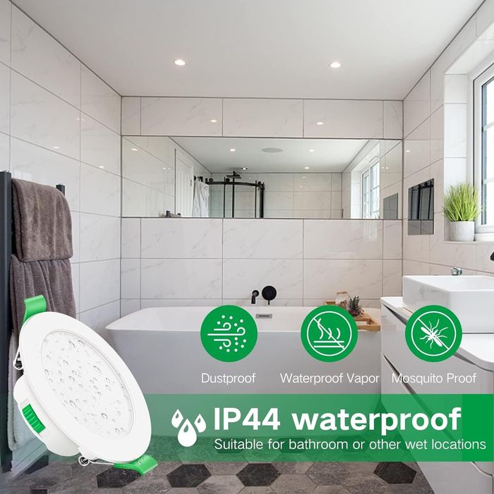 6 Броя LED Димируеми луни ALUSSO 7W бели ., 220V, IP44 регулируеми