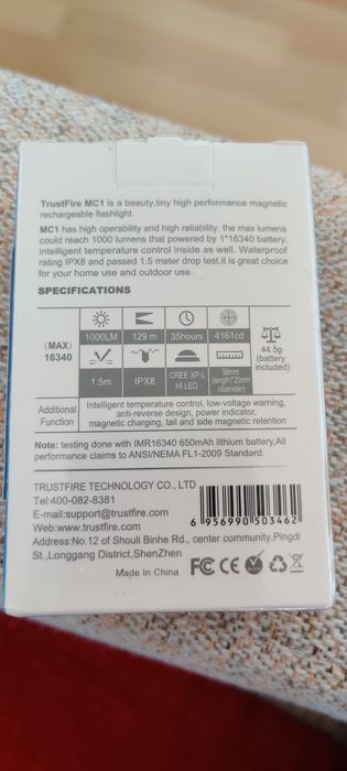 Trustfire MC 1  lanterna led