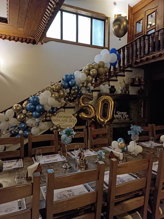 Украса с балони за повод като рожден ден,юбилей,кръщене и др