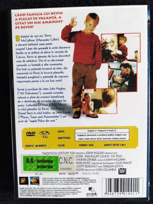 Boxset Home Alone (Singur acasa), 6 filme, DVD-uri originale, subtitrate RO