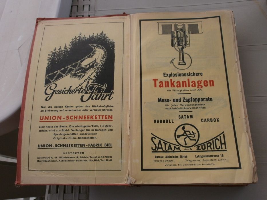 Антика 1933 Пътеводител Швейцария (за Автомобилисти)