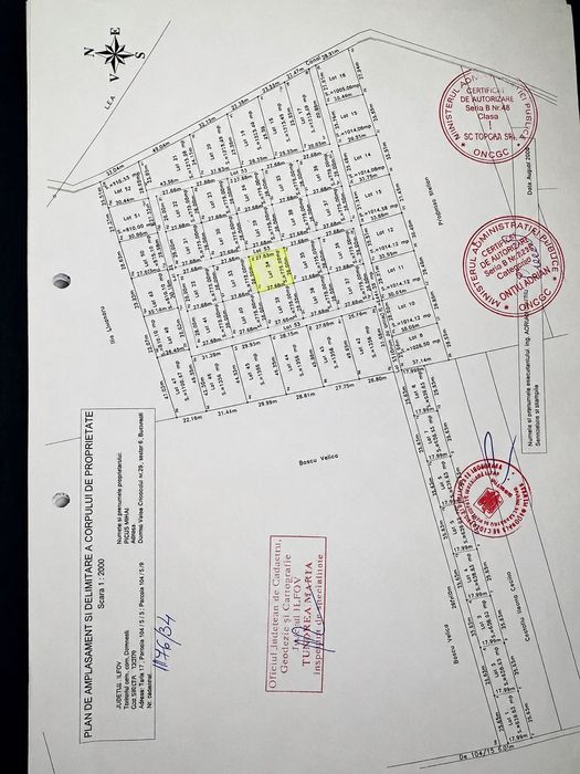 Teren 775 mp Domnesti – Str. Simfoniei nr. 5 – Lot 34 – Utilitati – Proprietar