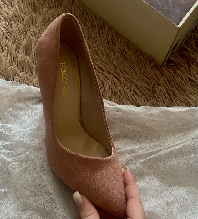 Туфли женские пудровые