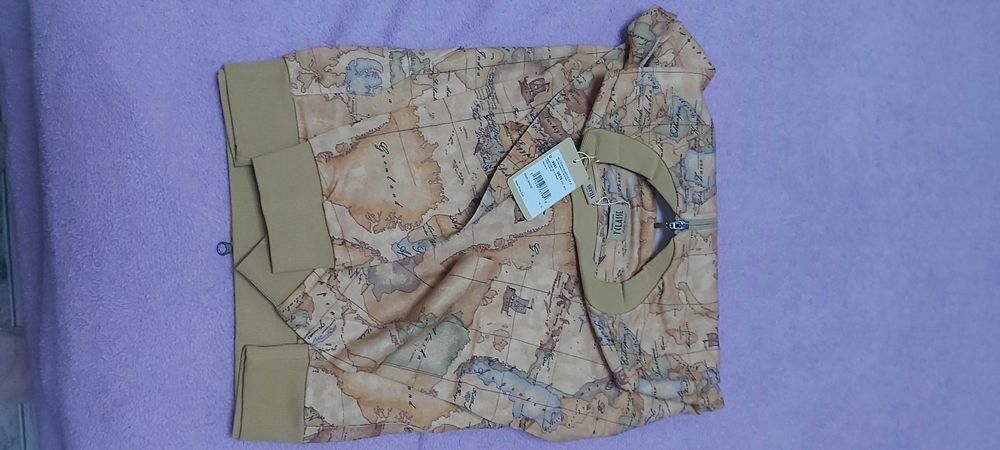 Bluza cu maneca lunga si fermoar Alviero Martini Imprimeu Geografic