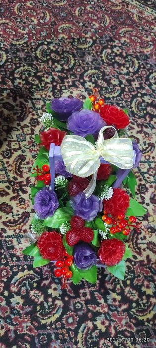 Цветы из мыло подарок