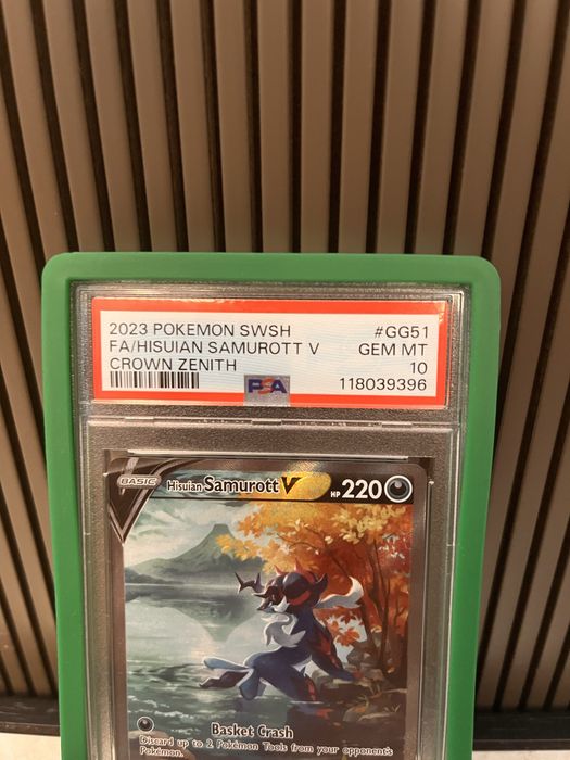 PSA10 2023 pokemon swish fa/hisuan samurott V crown zenith