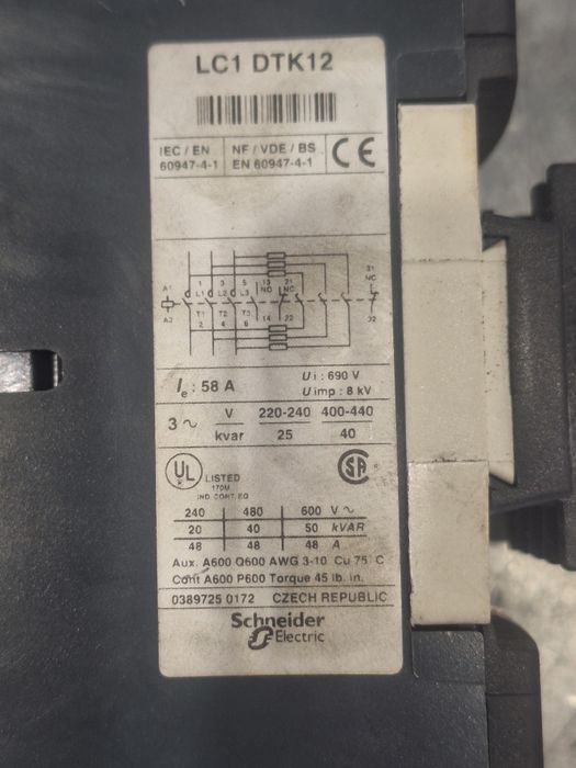 Контактор Schneider 115 A