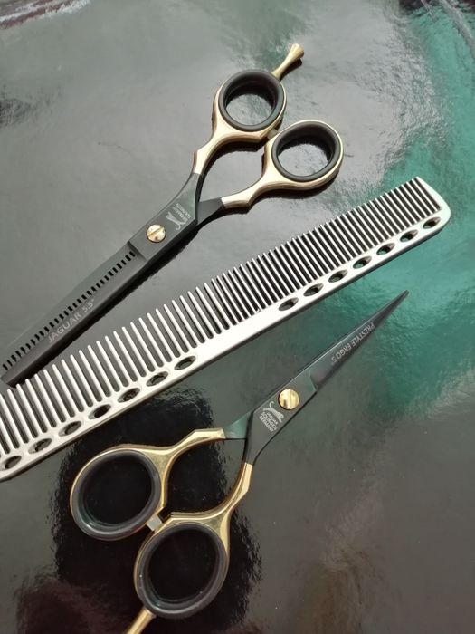 set foarfeci profesionale jaguar tuns filat pieptăn 5