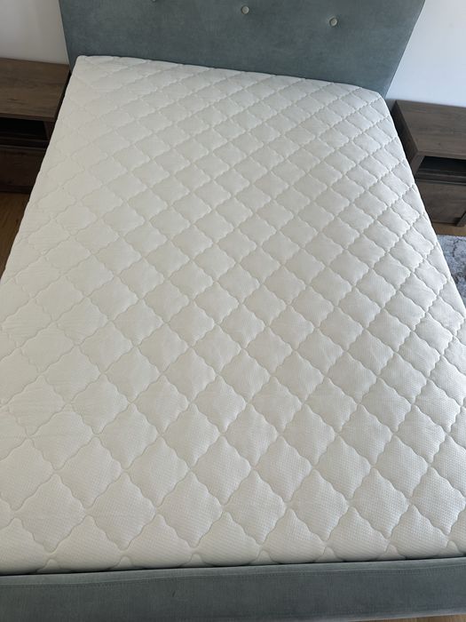 Pat dormitor 140/200 cu somiera si saltea