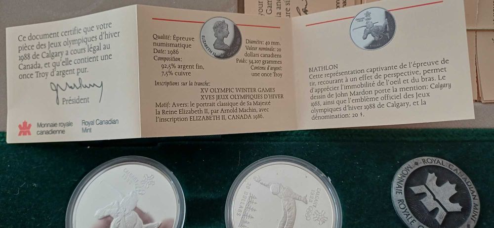 Сребърни монети - Олимпийски игри Калгари 1988 година