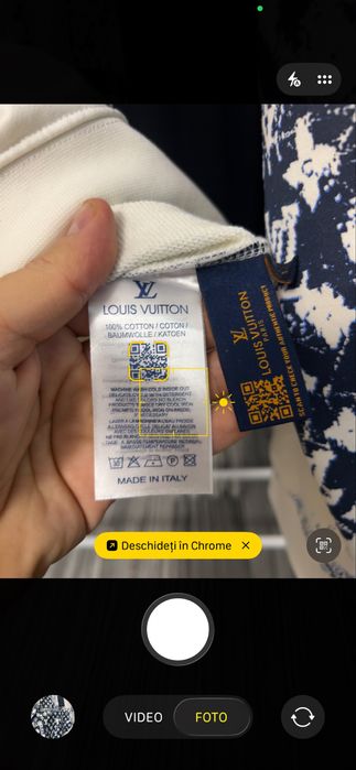 Bluză bărbați Louis Vuitton Monogram crewneck alb navy model rar - S