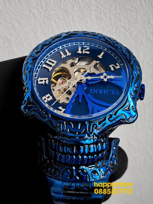 INVICTA Skull blue automatic 51 mm, Инвикта нов ръчен часовник