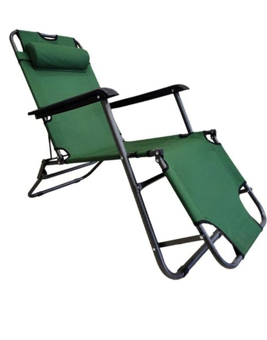 Sezlong zero gravity Kring Bermuda, 153x60x82 cm, verde/albastru,noi