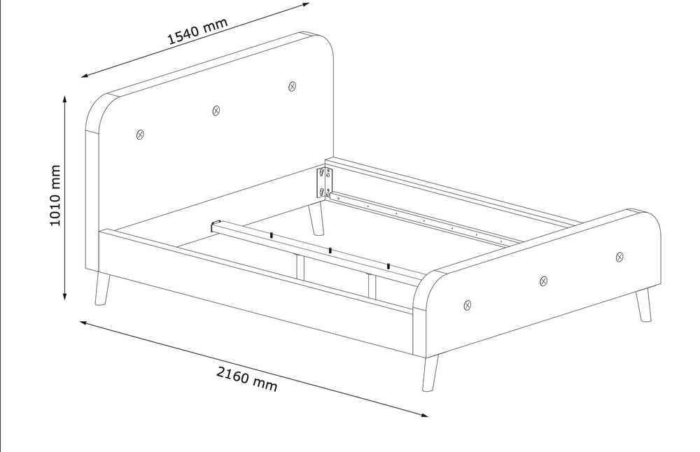 Pat KONGSBERG 140x200 gri cu Somiera și Saltea cu pachete de arcuri