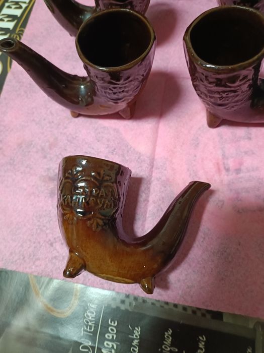 Кана с чаши керамика, за ракия