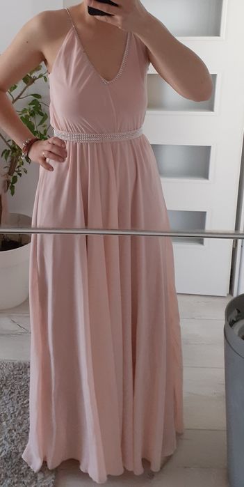 Rochie lunga roz pal