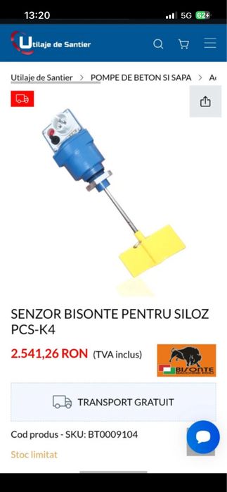 Senzor bisonte pentru siloz PCS-K4