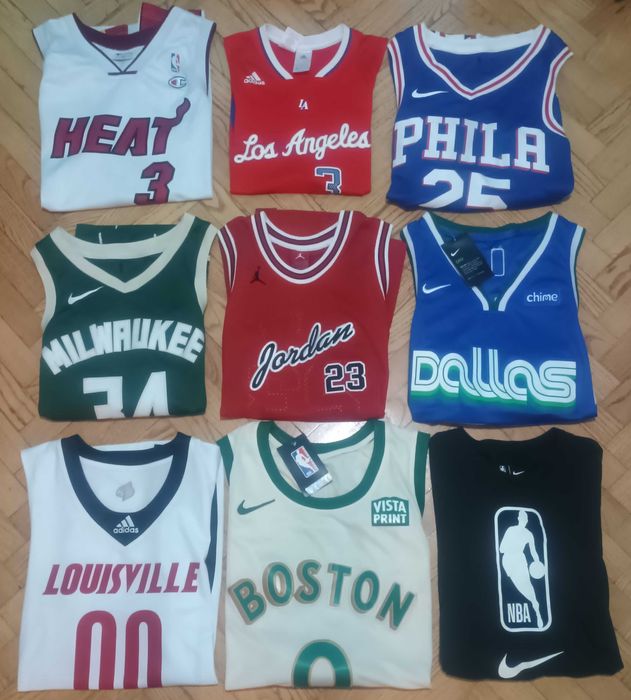 NBA Баскетболни потници Celtics, Chicago Bulls Jordan,Milwaukee,Dallas