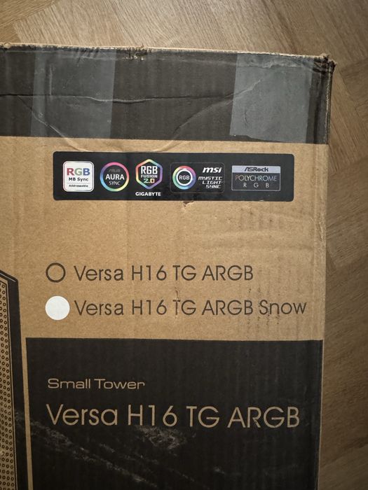 Carcasa Thermaltake Micro Tower mATX Versa H16 TG ARGB Alb