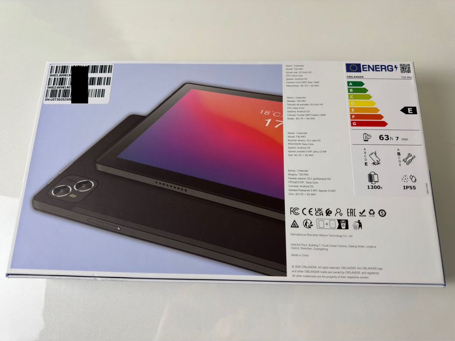 Crelander T30 Pro 10.1, 6GB RAM, 128GB ROM