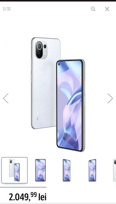 Xiaomi Unicat în România, cel mai subțire telefon dualSIM 5g alb