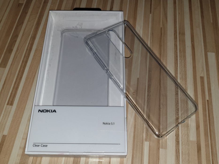 Husa silicon originala Nokia 5.1 Clear Case transparenta set 2 bucati